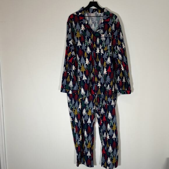 Hanna Andersson Twinkling Trees Pajama Set Adult XXL Holiday Unisex PJs - Picture 1 of 12